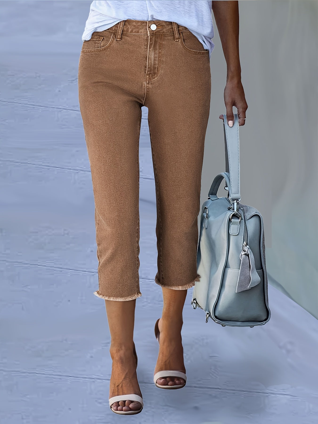 Clara | Jeans Capri che Modellano e Si Muovono con Te