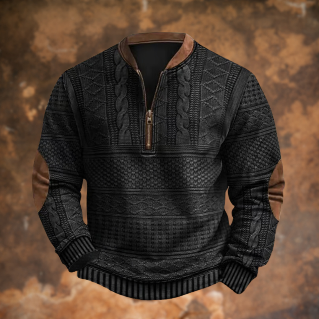 Luca™|Maglione Zip Retrò