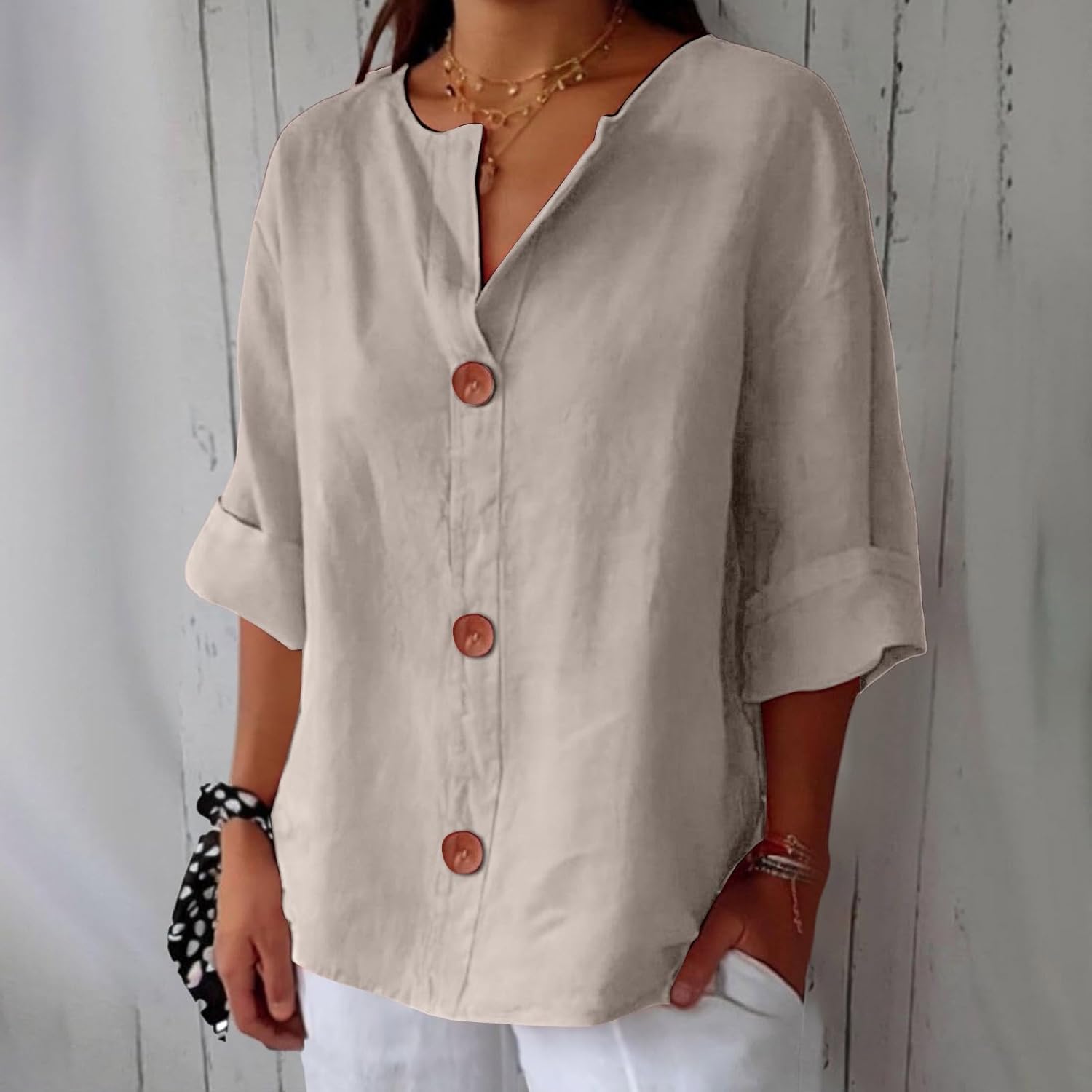 Blusa in Lino Casual