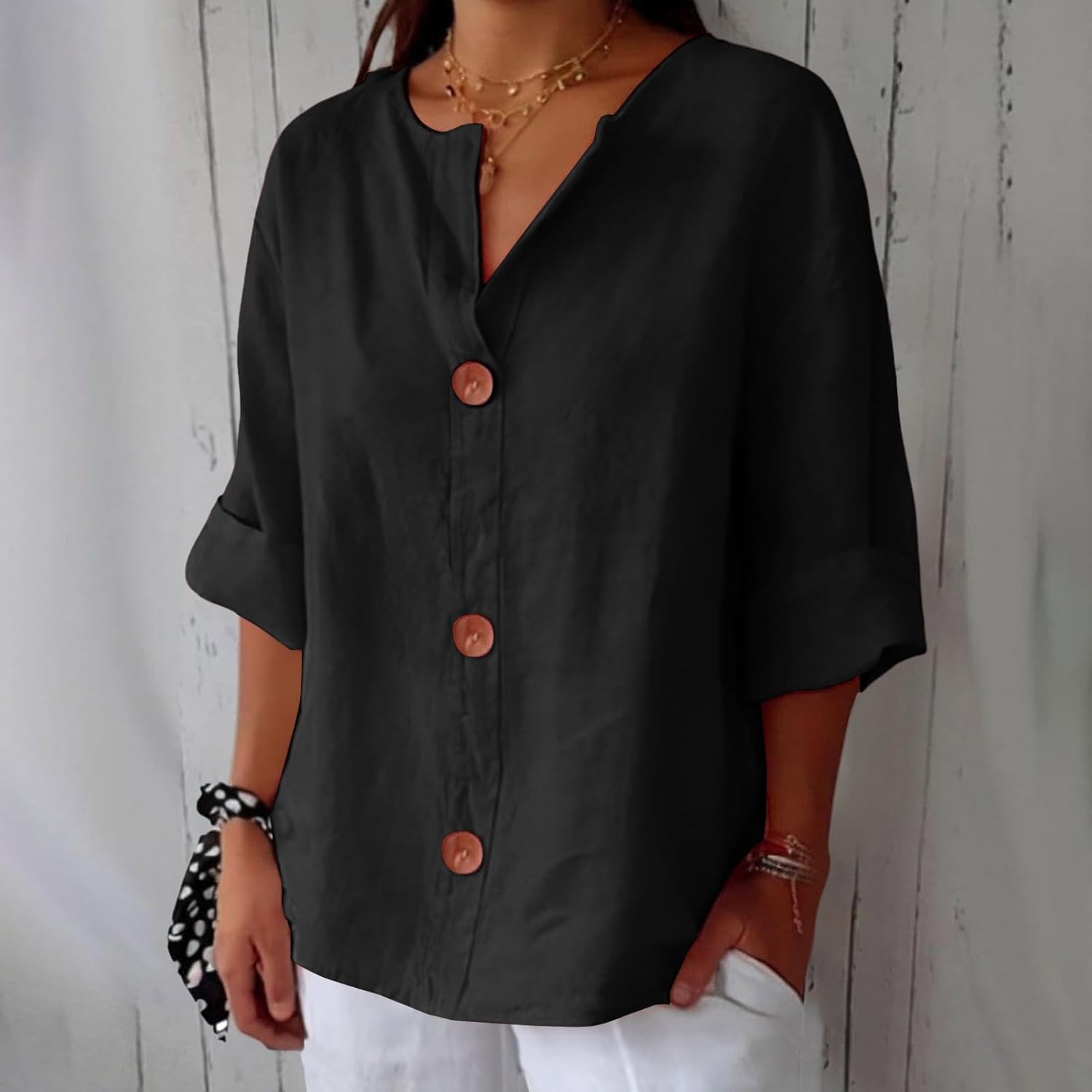 Blusa in Lino Casual