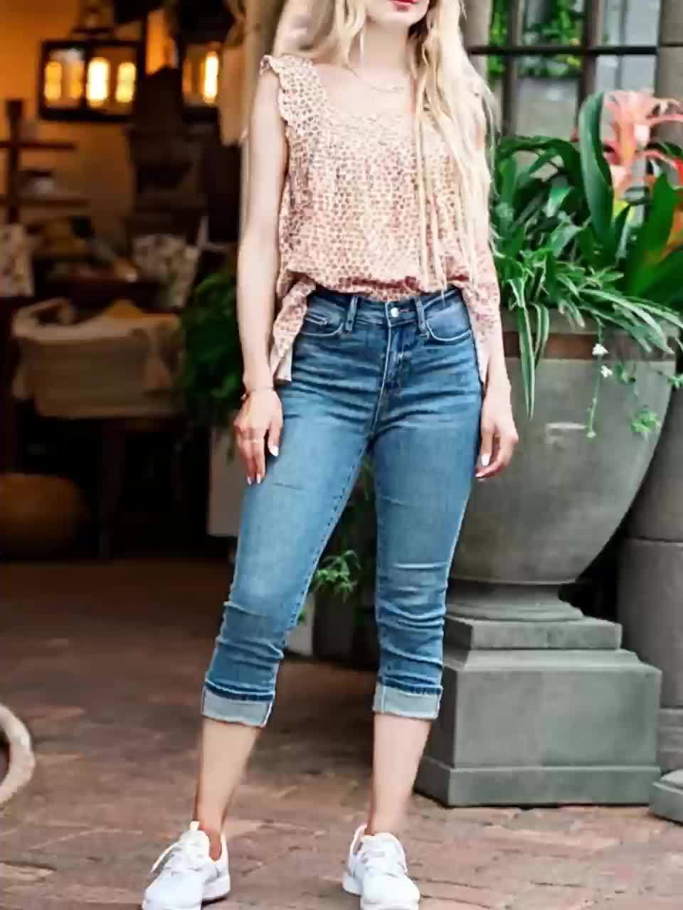 Diana | Jeans Capri Retro che Valorizzano la Tua Forma