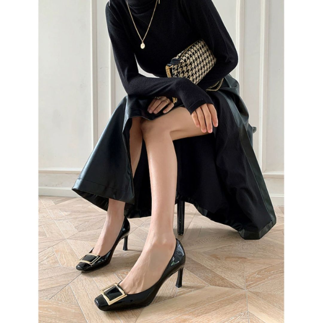 Narella | Sandali Eleganti con Tacco Medio e Punta Squadrata