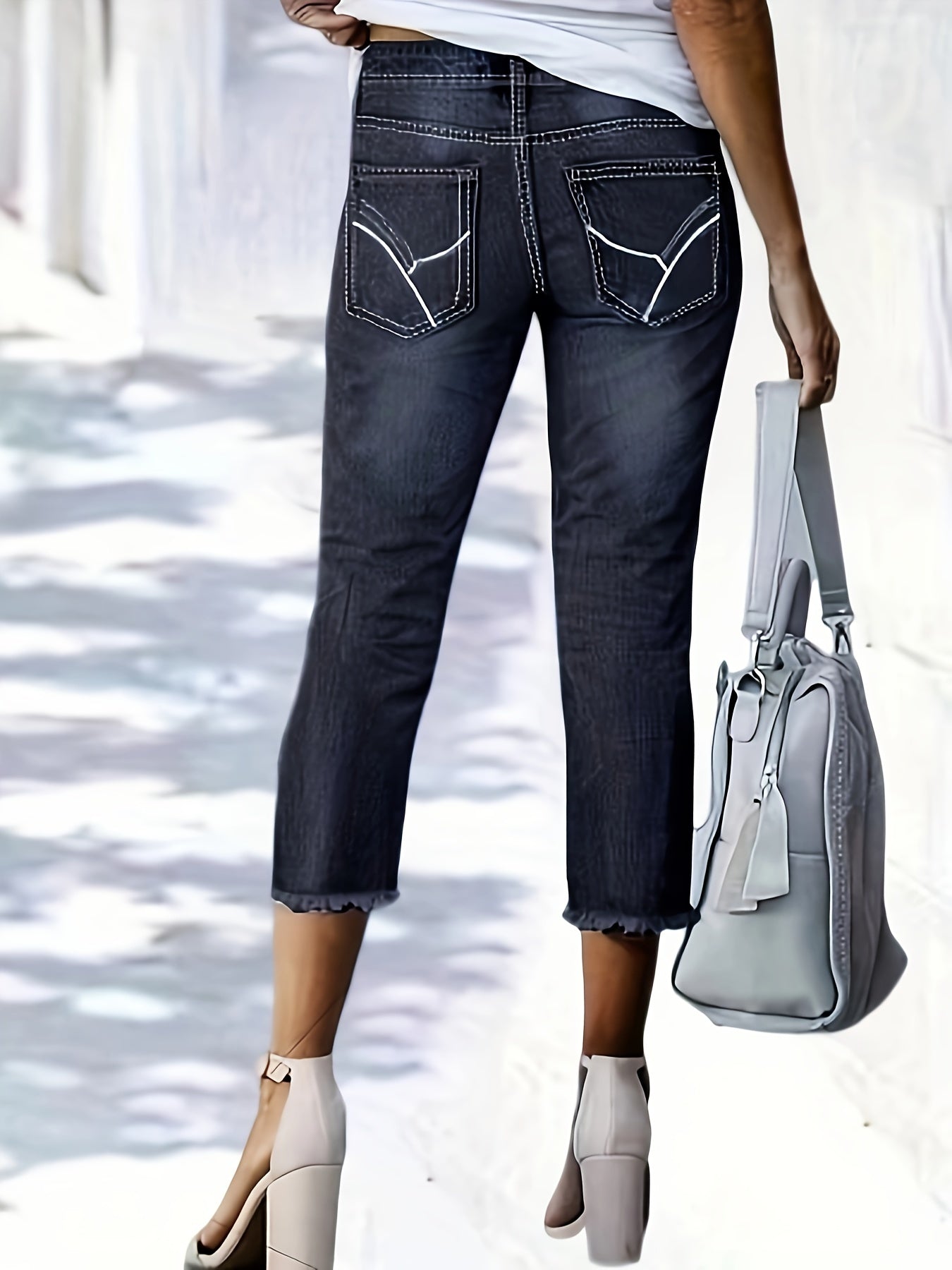 Clara | Jeans Capri che Modellano e Si Muovono con Te