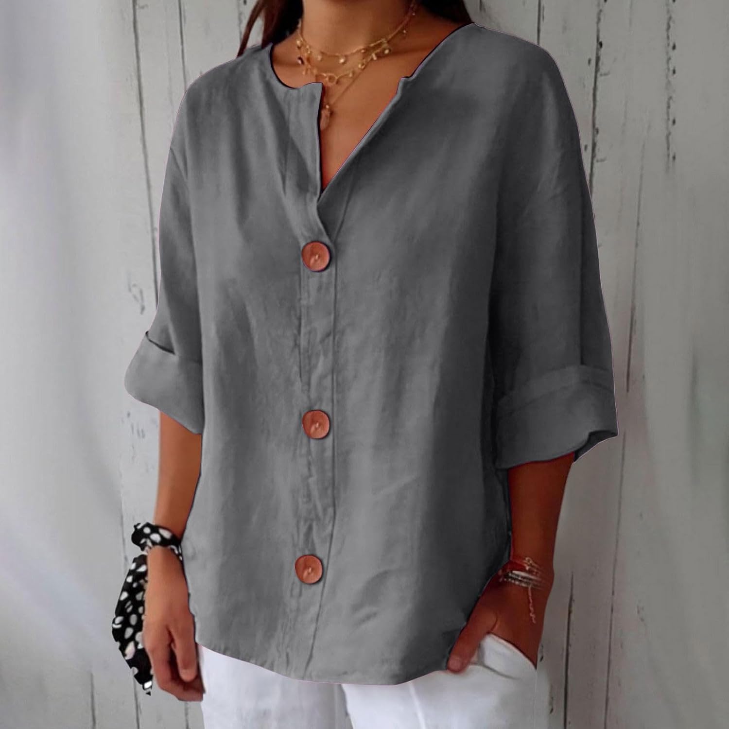 Blusa in Lino Casual