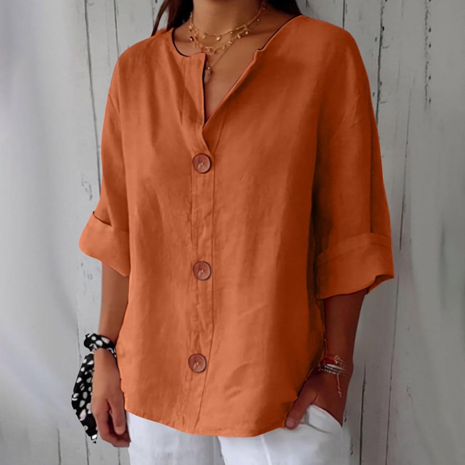 Blusa in Lino Casual