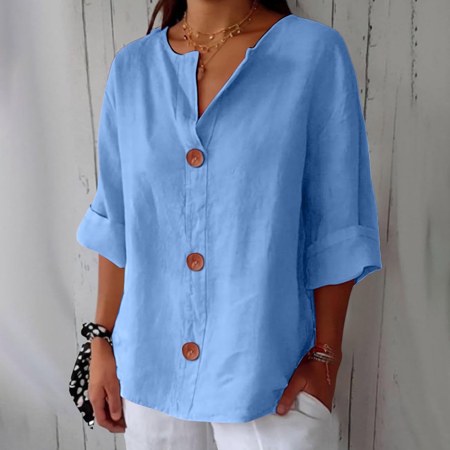 Blusa in Lino Casual