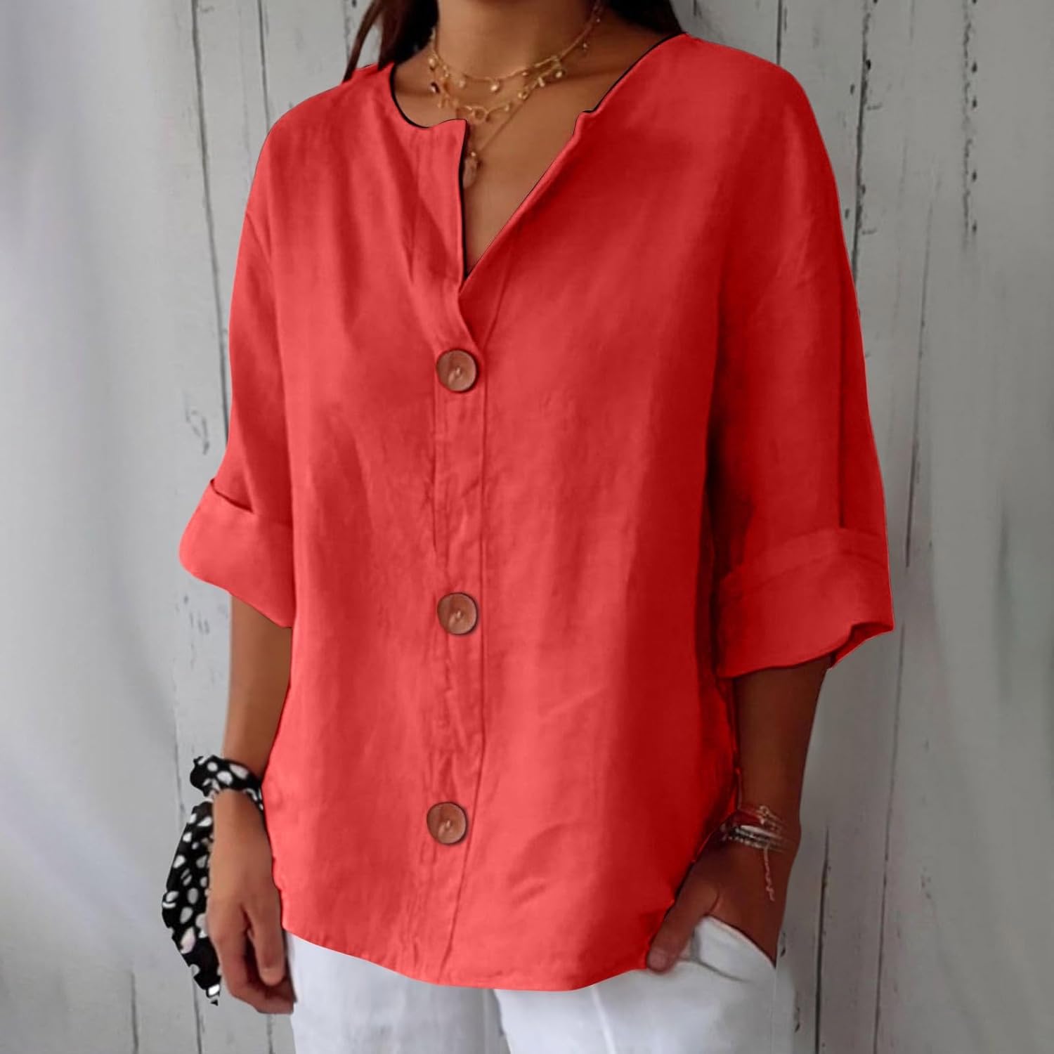 Blusa in Lino Casual