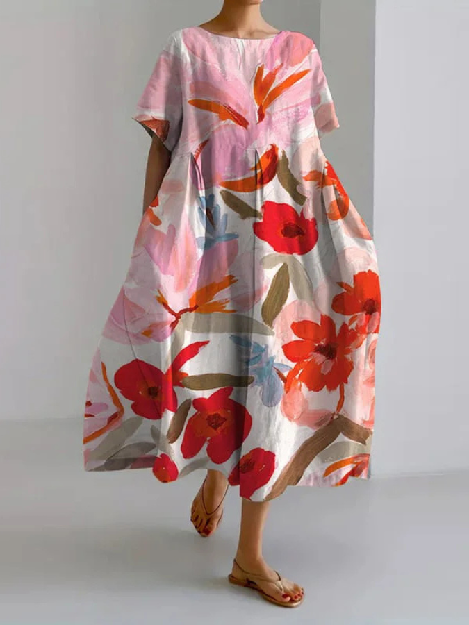 Valentina – Abito Floreale Estivo Donna con Taglio Comodo e Femminile