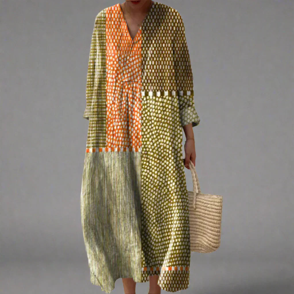 Abito elegante a motivo geometrico