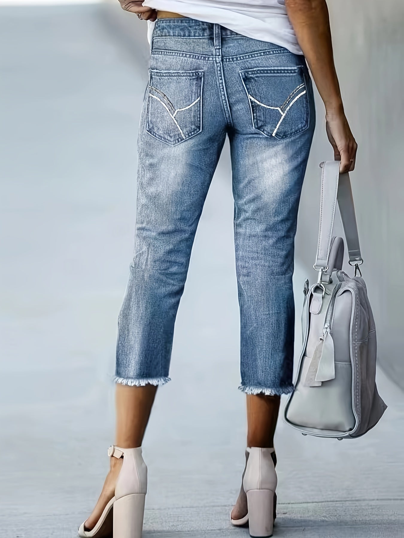 Clara | Jeans Capri che Modellano e Si Muovono con Te