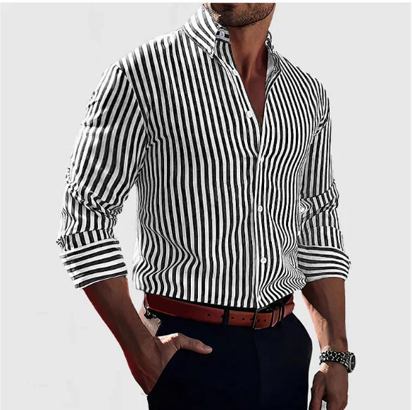 ETHAN™|CAMICIA ELEGANTE A RIGHE